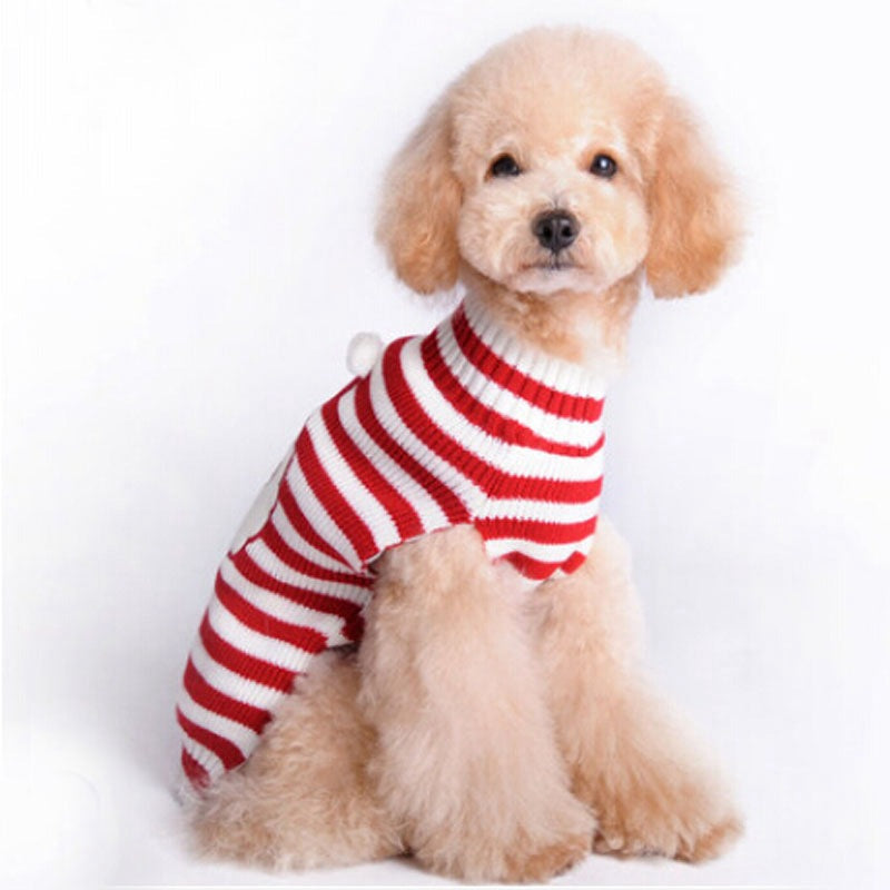 人气新作ペット服 中小型犬VIPテディニューファーザークリスマスペットニットジャンパー犬の服 ペット服
