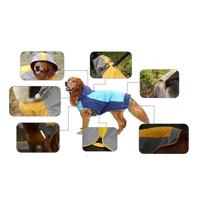 [運送免除][7月新品]犬 レインコート 大型犬 中型犬 着せやすい 簡単 犬用レインコート ドッグウェア 雨具 犬のカッパ いぬ 犬の服 袖 アウトドア 防水 梅雨 雪