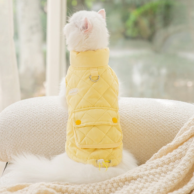 犬服 ワンちゃん服の保温ポケットはベストの子犬の両足を牽引し猫の服を厚くすることができる