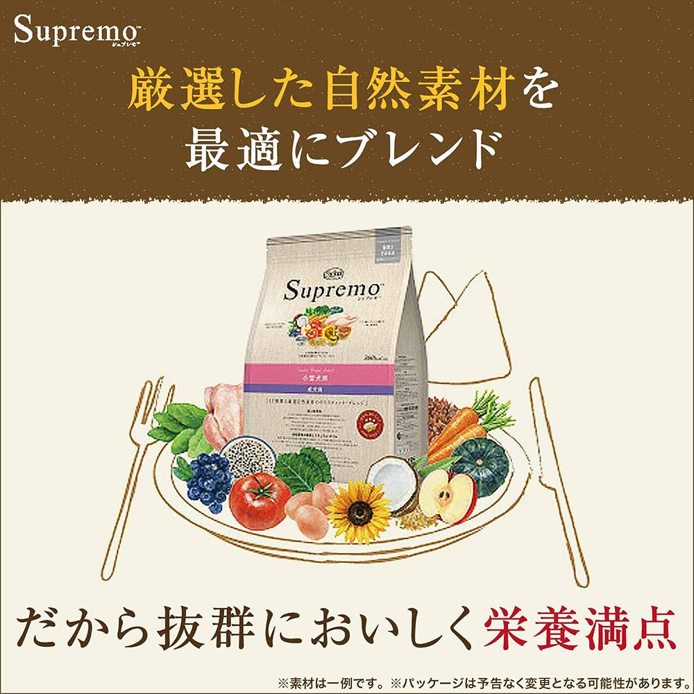 <a href="https://www.qoo10.jp/gmkt.inc/Search/brand.aspx?brandno=56208" target="_blank" class="title_brand" id="btn_brand" title="シュプレモ">シュプレモ</a>ニュートロ シュプレモ 超小型犬～小型犬用 エイジングケア犬用 1kg
