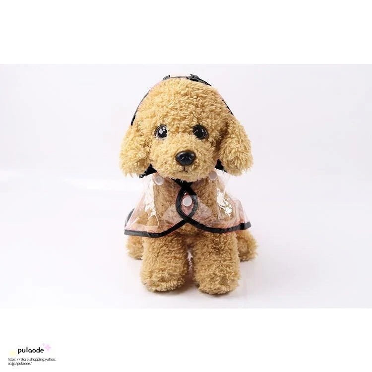 新作 ペットウェア レインコート ポンチョ 犬用 ペット用 フード付き 雨具 雨合羽 雨かっぱ ドッグウェア クリア 透明 シンプル お洒落 便利 お散歩