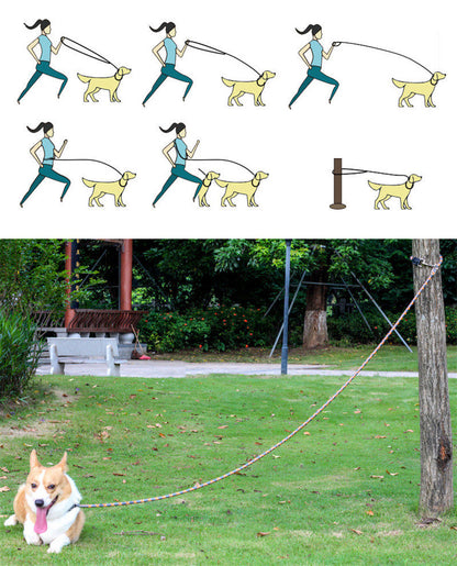 犬 リード 2.6m ショルダーリード 肩掛けリード 2頭引き リード ロングリード 反射機能 小型犬 中型犬 散歩 コンパクト 長い 多頭飼い