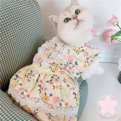 人気商品超目玉 ペット 服 安い 犬 春 夏 花 柄 ノースリーブ ワンピース かわいい 可愛い ハイブランド 猫 ドッグウェア