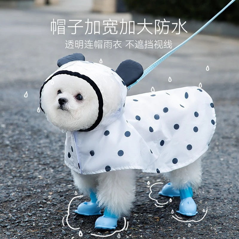 ペット用品 アニメ 防水 ペット用レインコート 四肢を完全に覆うレインコート 小型犬から中型犬まで 雨の日のお出かけ 犬の服 夏用