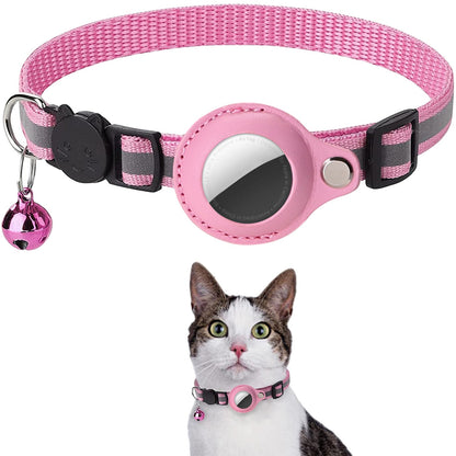 AirTag 保護ケース カバー 紛失防止 首輪 ペット首輪 犬 猫 動物 エアタグ AirTagケース エアタグ 収納ケース 猫首輪 犬首輪 ベル付き サイズ調節可能 反射 迷子 GPS 追跡 軽量