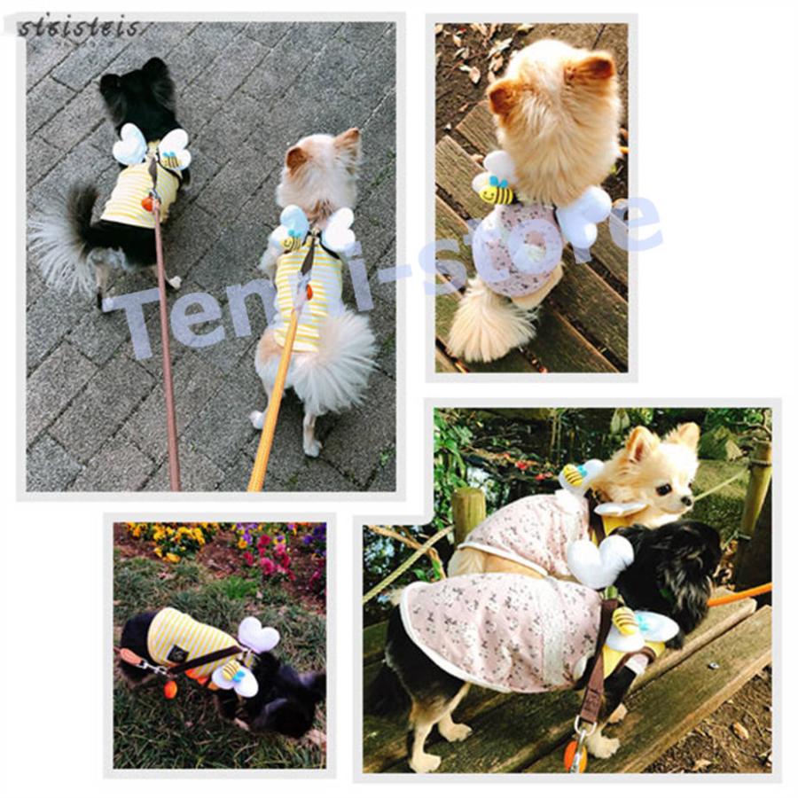 今週の新製品 タイムセール 犬 ハーネス 羽付き ミツバチ お出かけ 散歩 胴輪 ペット用品 かわいい 人気 新作 小型犬 セール お出かけ ダブルシスターズ パタパタ 【一部当日発送】 在庫が限られ