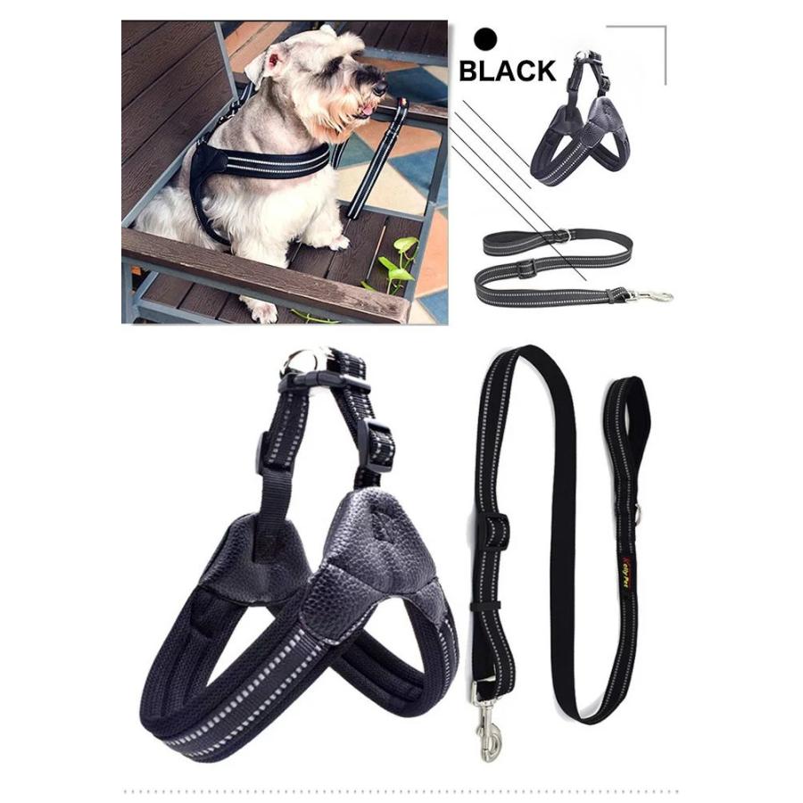 新商品プロモーション，数量限定 犬 ハーネス リード 付 ペット 胴輪 ふっくら生地 服 反射 キャット ドッグ メッシュ ドッグウェア 小型犬 大型犬 中型犬犬 ハーネス