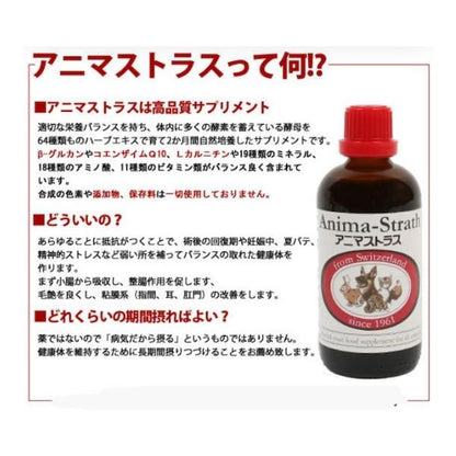 日本ビーエフ アニマストラス 250ml リキッド 液体 動物用 サプリメント 犬 猫 うさぎ モルモット 小動物 鳥 インコ オウム