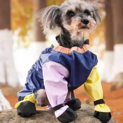 防水 犬 犬用レッグカバー サスペンダー付き防水犬用ブーツ レインコート 調節可能 脱げない 犬服 新作 セール 犬用レッグカバー 滑り止め レインパンツ