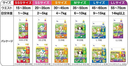 マナーおむつのび～るテープ付きLLサイズ(12枚×6個セット)