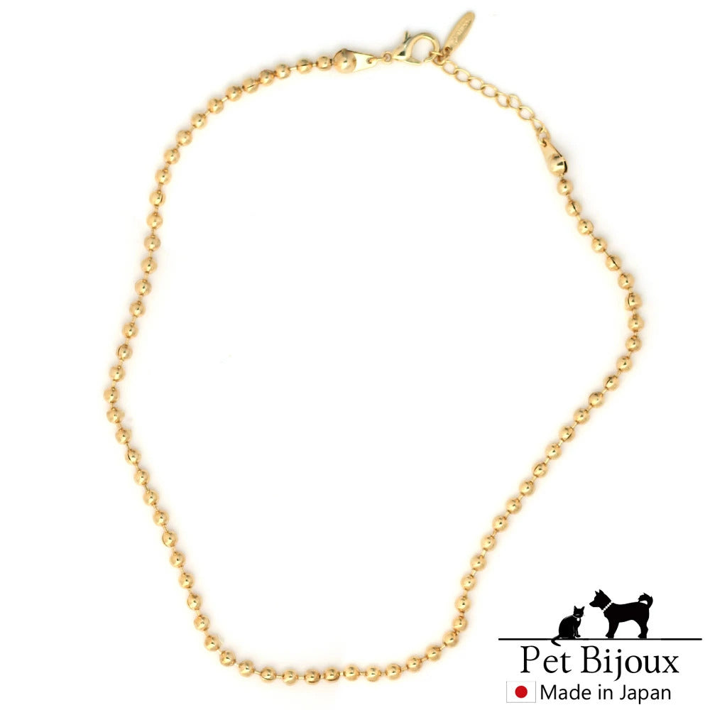<a href="https://www.qoo10.jp/gmkt.inc/Search/brand.aspx?brandno=121124" target="_blank" class="title_brand" id="btn_brand" title="MELODY ACCESSORY">MELODY ACCESSORY</a>K18GP 送料無料 ドッグアクセサリー 犬用 ネックレス 首輪 チョーカー 犬 いぬ DOG ねこ 猫 ペット ボールチェーン シンプル 小型犬 中型犬 かわいい おしゃ