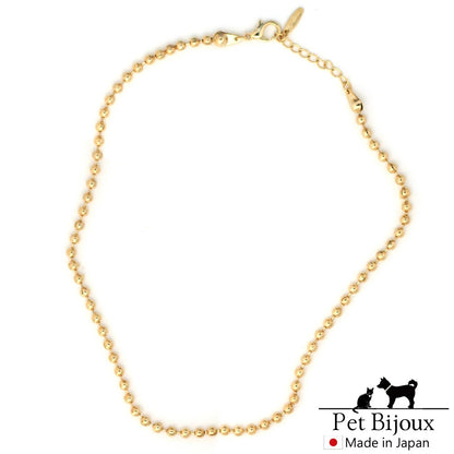 <a href="https://www.qoo10.jp/gmkt.inc/Search/brand.aspx?brandno=121124" target="_blank" class="title_brand" id="btn_brand" title="MELODY ACCESSORY">MELODY ACCESSORY</a>K18GP 送料無料 ドッグアクセサリー 犬用 ネックレス 首輪 チョーカー 犬 いぬ DOG ねこ 猫 ペット ボールチェーン シンプル 小型犬 中型犬 かわいい おしゃ