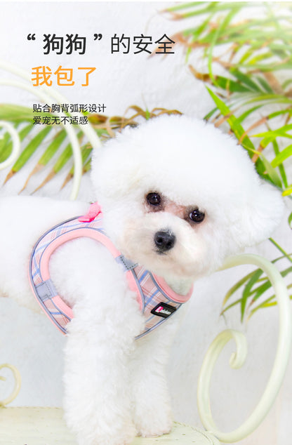 簡単装着 シンプル リーシュ ペット用品 お出かけ 軽量 犬 犬用 おしゃれ リード 猫用 お散歩 ハーネスリードセット ハーネス 46 2点セット 中型犬 胴輪 ペットハーネス ネコ用ハーネス 犬用