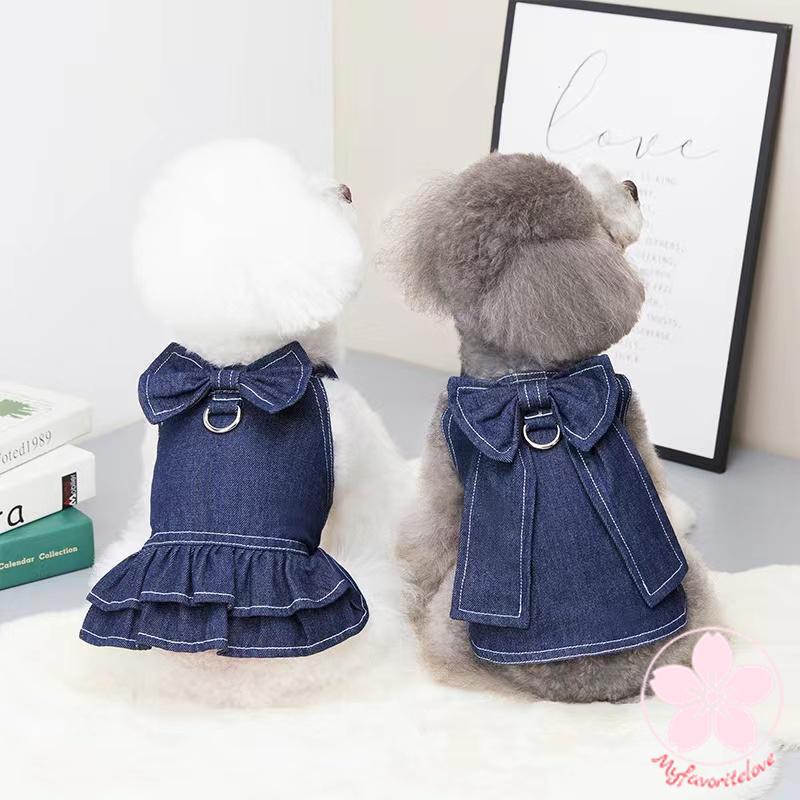 新作 トレンド ペット 服 安い 犬 春 夏 秋 冬 デニム タンクトップ ワンピース かわいい 可愛い ハイブランド 猫 ドッグ ウェア