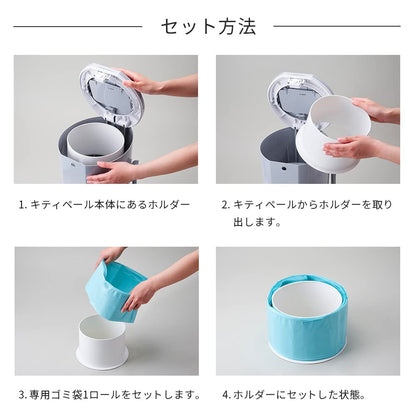 【OFT】 キティペール 替えロール (3箱セット) 犬 猫 トイレ ゴミ箱 収納 消臭 ふた付き 猫砂 ペットシーツ トイレポット トイレ用品 臭わない 紙おむつ おむつ ペール 9ロール 6.4m