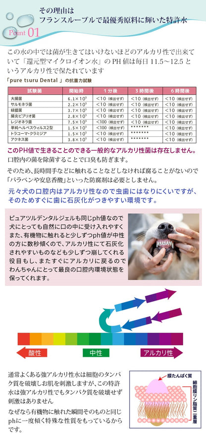 獣医推薦愛犬愛猫の歯垢歯石歯周病が塗るダケでツルツルな歯に！安心安全な100％天然由来！歯磨ジェル　ピュアツルデンタル60m