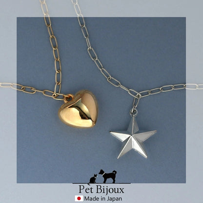 <a href="https://www.qoo10.jp/gmkt.inc/Search/brand.aspx?brandno=121124" target="_blank" class="title_brand" id="btn_brand" title="MELODY ACCESSORY">MELODY ACCESSORY</a>K18GP 送料無料 ドッグアクセサリー 犬用 ネックレス 首輪 チョーカー 犬 いぬ DOG ねこ 猫 ペット チェーン ハート 星 スター シンプル 小型犬 中型犬 か
