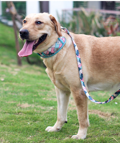 首や喉に優しい 和柄 ペット ペットグッズ 中型犬 ソフト 光反射 小型犬 大型犬 幅広 首輪 素材 犬 ドッグ