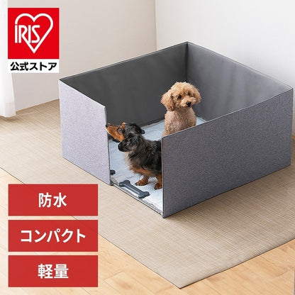 <a href="https://www.qoo10.jp/gmkt.inc/Search/brand.aspx?brandno=49458" target="_blank" class="title_brand" id="btn_brand" title="アイリスオーヤマ">アイリスオーヤマ</a>【公式】 ペットトイレサークル 幅約80cm サークル ペット トイレ 犬 トイレトレーニング 介護 シーツ ペットシーツ PTC-N8040 グレー メガ割