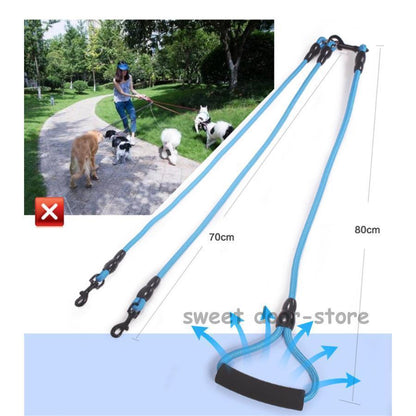 犬 リード 1.5m 2頭 3頭 4頭 リード ロングリード 持ちやすい 小型犬 中型犬 散歩 コンパクト 長い 多頭飼い 使いやすい 軽量