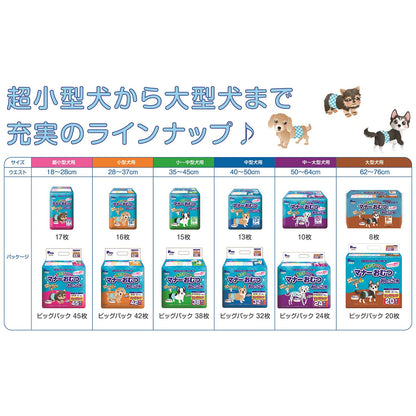 Pone P.one 通販用 男の子のためのマナーおむつ おしっこ用 ビッグパック 超小型犬 45枚入×2個 (ケース販売)