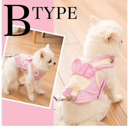 新商品プロモーション，数量限定 犬 ハーネス リード付 ペット 服 デザイン ウェアハーネス 胴輪 キャット ドッグ メッシュ犬 ハーネス