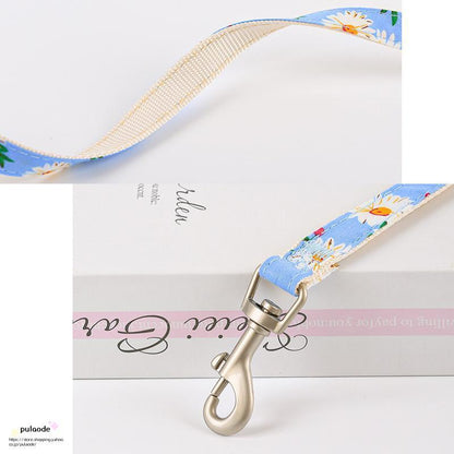 今も人気!ハーネス リード 2点セット ペット用品 ベストハーネス 犬用 猫用 小型犬 ワンピース風 ドッグ リーシュ 胴輪 散歩紐 牽引紐 平紐 花柄 チェッ