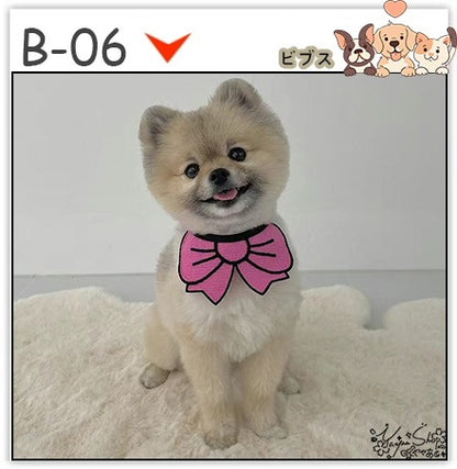 【3+1枚 / 5+2枚】超人気のインスタイルフラワービブ猫唾液タオル純粋な手作り犬用ビブペット織りネックスカーフ