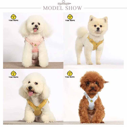 送 料 無 料！犬用 ハーネス リードセット 犬 小型犬 中型犬 胴輪 リード付 お出かけ 簡単装着 おしゃれ かわいい 胸背 ペット用品 ドッグウェア シンプル いぬ 犬具 チワワ プードル お散歩