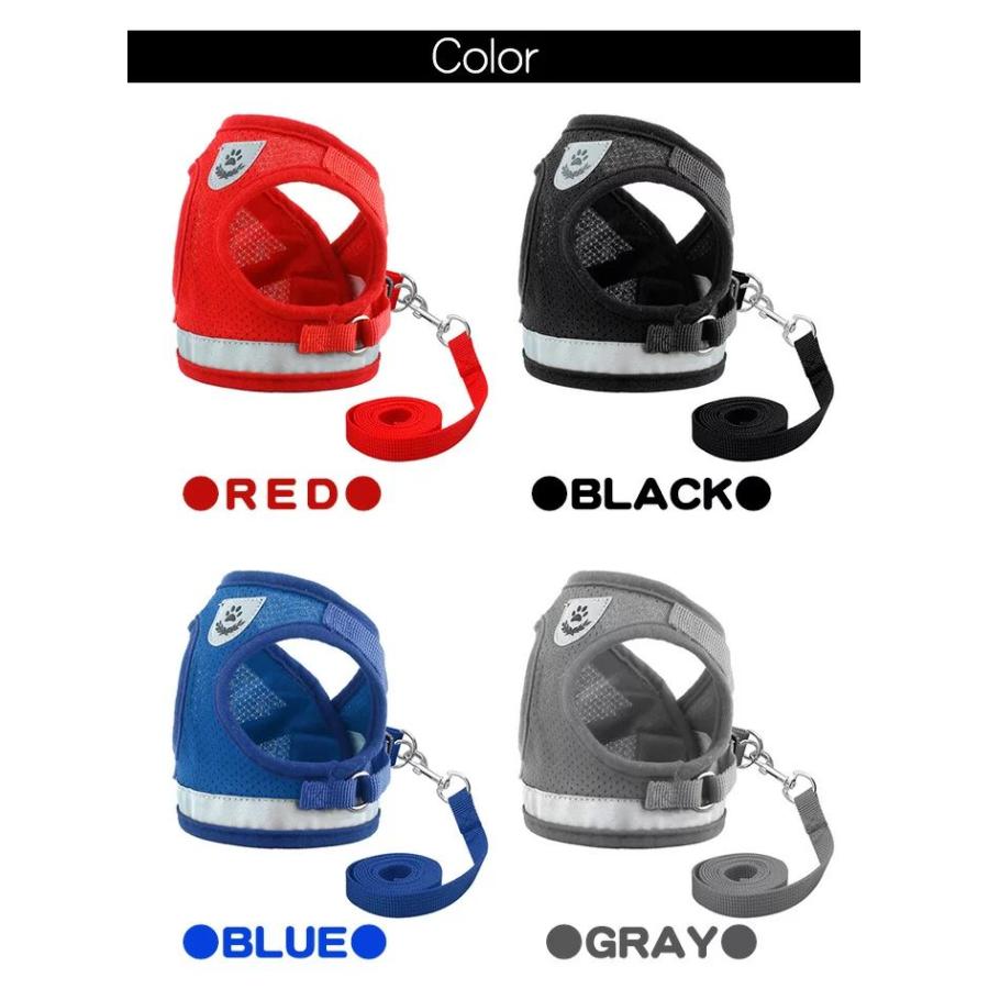 新商品プロモーション，数量限定 犬 ハーネス リード付 ペット 服 ウェアハーネス 胴輪 キャット ドッグ メッシュ犬 ハーネス
