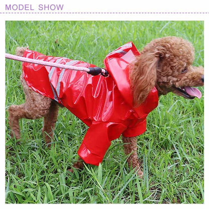 犬 レインコート レインウェア 小型犬 中型犬 子犬 ドッグウェア 夜間反射 雨具 人気沸騰 カッパ 犬服 フード付き 透明 雨の日 防水 梅雨対策 リング付き