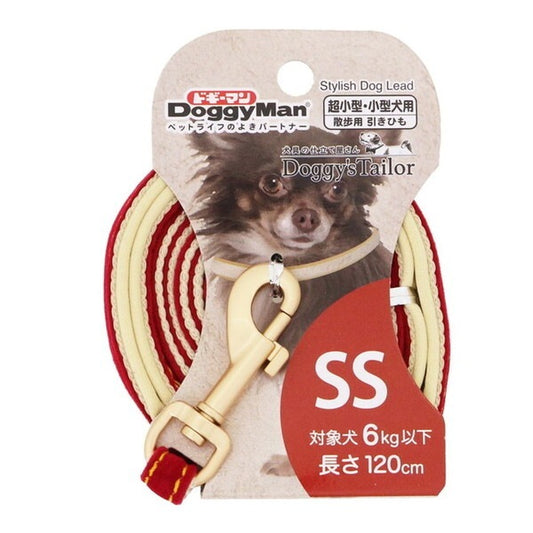 <a href="https://www.qoo10.jp/gmkt.inc/Search/brand.aspx?brandno=25753" target="_blank" class="title_brand" id="btn_brand" title="ドギーマン">ドギーマン</a>Doggys Tailor ドッグリード SS スエードスタイル レッド
