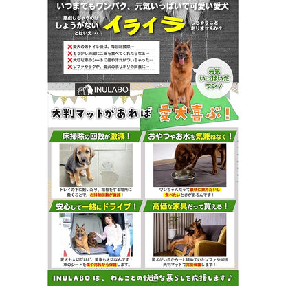 【即納】INULABO(イヌラボ) 洗える ペットシーツ 特大 おしっこマット 防水 床保護 ペットマット 丸ごと洗える 【わんこが思いっきり遊べる】 (165×122cm(1枚), シルバーホワイト