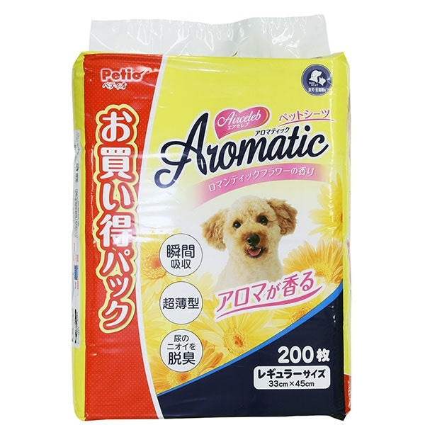 <a href="https://www.qoo10.jp/gmkt.inc/Search/brand.aspx?brandno=66334" target="_blank" class="title_brand" id="btn_brand" title="ペティオ">ペティオ</a>4個入り エアセレブアロマティックペットシーツ レギュラー 200枚 800枚 お買い得パック 高分