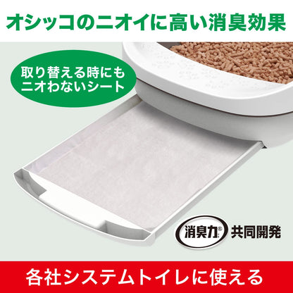 エステーペット 猫用 実感消臭 シート 20枚 [システムトイレ 各社に使える] [消臭力]共同開発 猫 トイレ トイレシート 消臭 日本製 その他 ホワイト