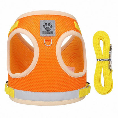 犬用 ハーネス リードセット 中型犬小型犬 脱げない 着せやすい おしゃれな犬ファッション ペット用品かわいい犬ベルト 17カラー選べる