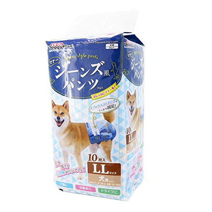 ドギーマン ジーンズ風パンツ ペット用 LLサイズ 10枚入×2個 (まとめ買い)