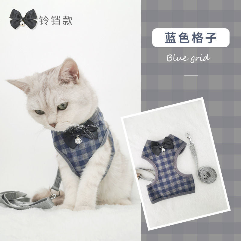 品質保証 ハーネス 犬 猫 おしゃれ ストライプ 簡単装着 かわいい 脱げない メッシュ 小型犬 中型犬 ネコ 胴輪 リードセット 散歩 リボン ペット ドッグ キャット 犬猫用