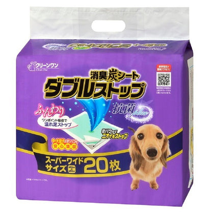 <a href="https://www.qoo10.jp/gmkt.inc/Search/brand.aspx?brandno=66334" target="_blank" class="title_brand" id="btn_brand" title="ペティオ">ペティオ</a>消臭炭シート ダブルストップ スーパーワイド 20枚