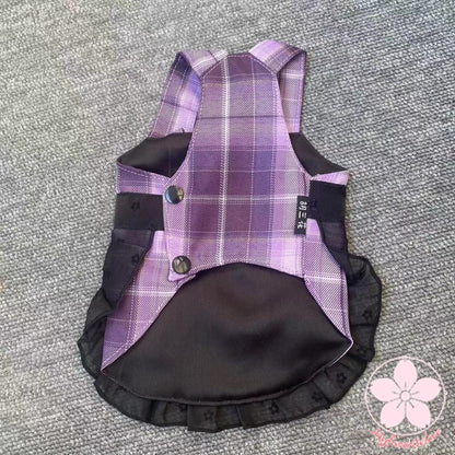超目玉新品 ペット 服 安い 犬 春 夏 ギンガム チェック フリル ワンピース かわいい 可愛い ハイブランド 猫 ドッグウェア