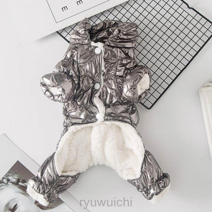 犬服 冬 ドッグウェア 中綿 裏ボア つなぎ カバーオール ダウン風ジャケット コート 保温 ペット服 小型犬 中型犬 犬の服 防寒 犬 服