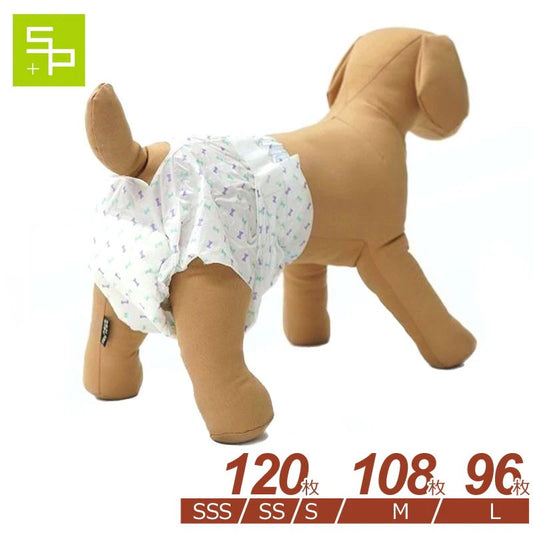 <a href="https://www.qoo10.jp/gmkt.inc/Search/brand.aspx?brandno=124074" target="_blank" class="title_brand" id="btn_brand" title="Styleplus">Styleplus</a>ペットの紙おむつ　犬用　SSS 120枚　SS 120枚　S 120枚　M 108枚　L 96枚　男の子　女の子　ケース