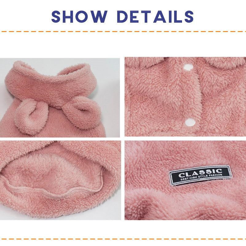 大人の魅力 犬服 ペットウェア 犬の服 厚手 パーカー ペット服 ドッグウェア ペット用品 可愛い 暖かい 秋冬春 裏ボア 防寒 モコモコ ふわふわ 散歩