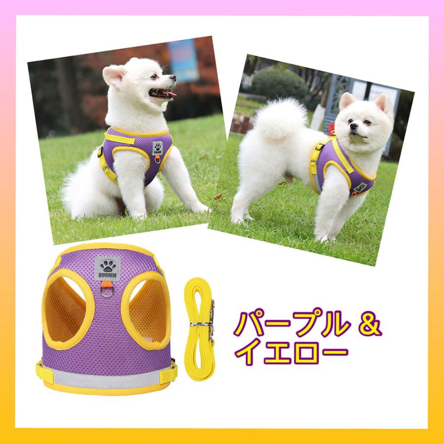 S 調節可能 M 簡単着脱 散歩 咳き込み軽減 小型犬 犬 L 安全 XL 抜けない ハーネス 出かけ用 胴輪 中型犬 衝撃吸収 かわいい リードセット