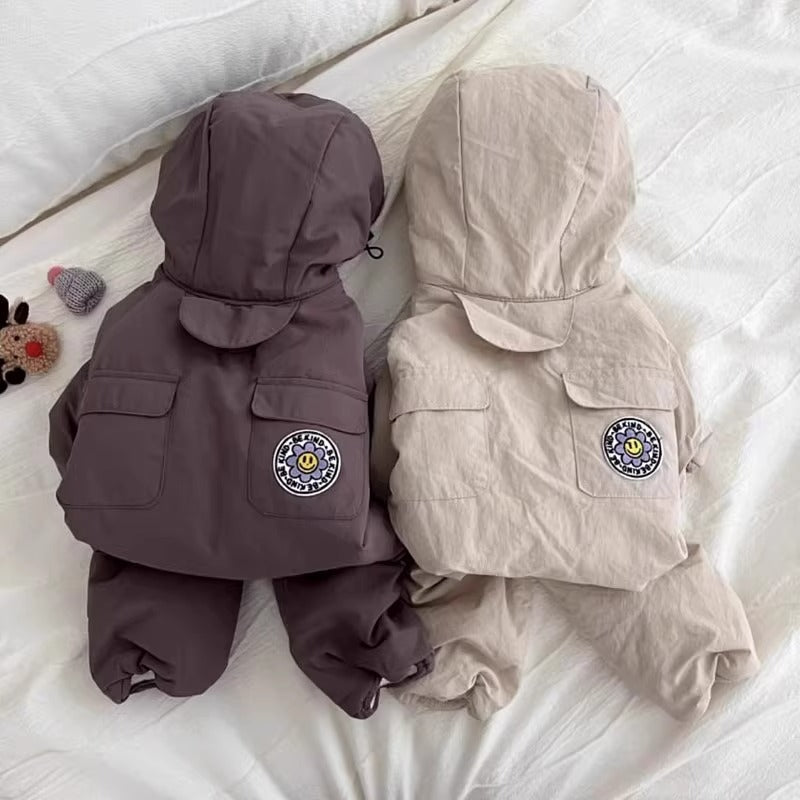 ペット服 冬犬小型犬ひまわりフード付き猫厚手ペット服