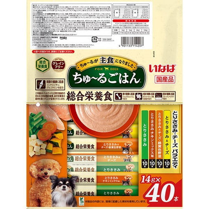 <a href="https://www.qoo10.jp/gmkt.inc/Search/brand.aspx?brandno=77771" target="_blank" class="title_brand" id="btn_brand" title="いなばペットフード">いなばペットフード</a>ちゅ～るごはん とりささみチーズバラエティ 14g40本