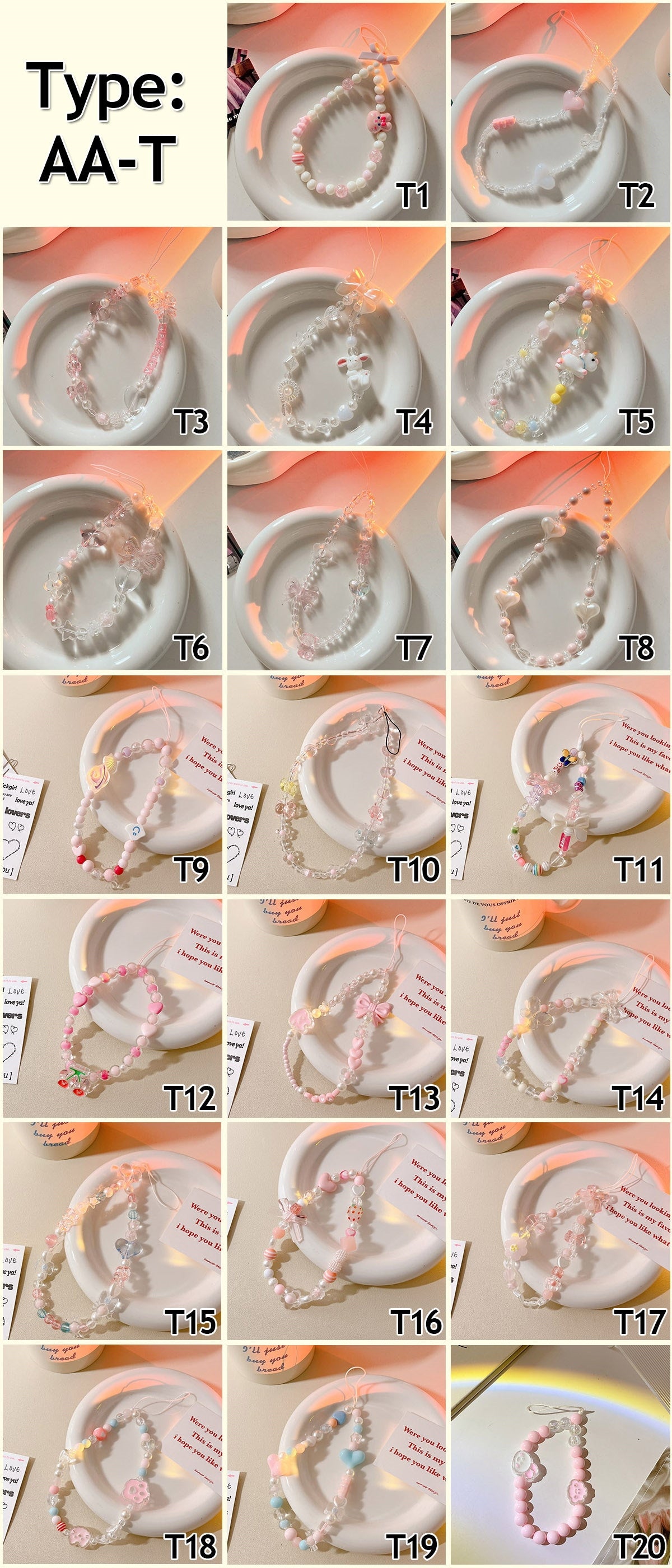 スマートフォン ストラップ かわいい スマホ キーホルダー 韓国 スマホチャーム 手首 手作りパーツ 携帯チャーム 紛失/落下防止 ブレスレット ビーズキーチェーン ハンドバッグ キー用 装飾 女の子